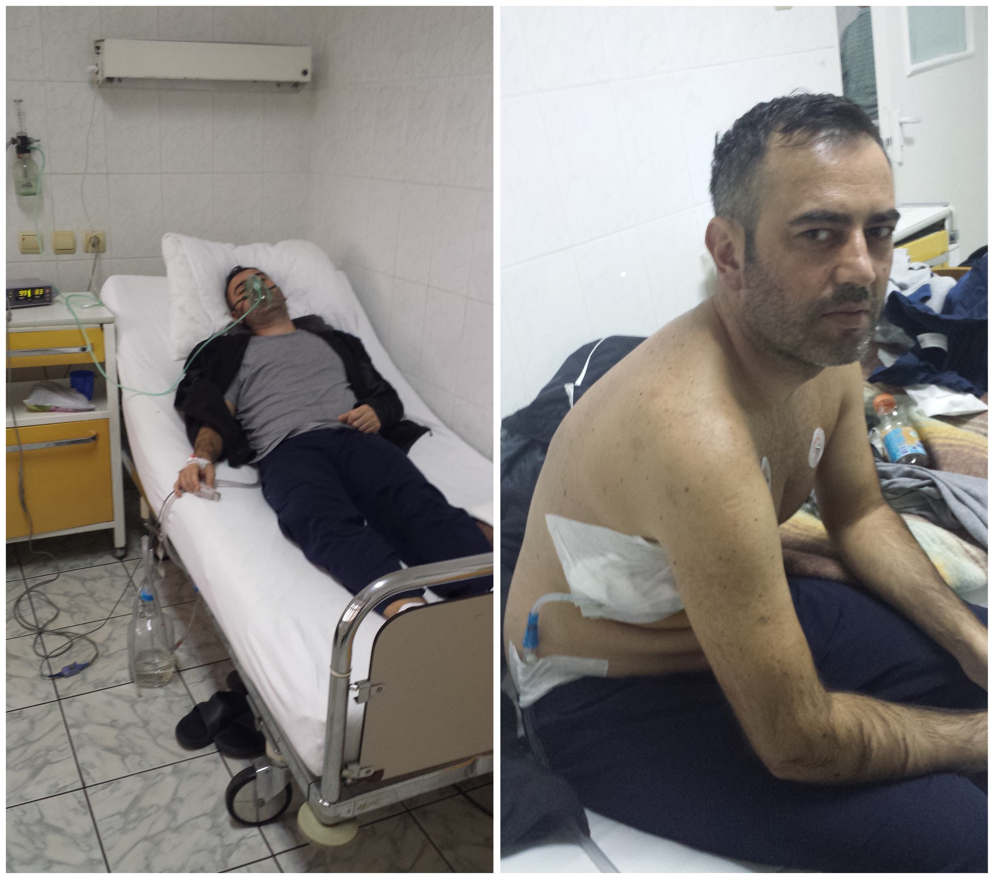 Fotografie păstrată de Marius din perioada pneumotoraxului din 2015